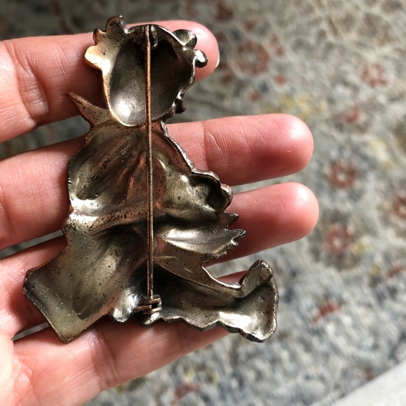 Vintage 30’s-40’s Copper Washed Brooch - Picture 4 of 6